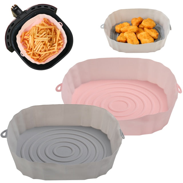 Large 2-Piece Air Fryer Silicone Basket