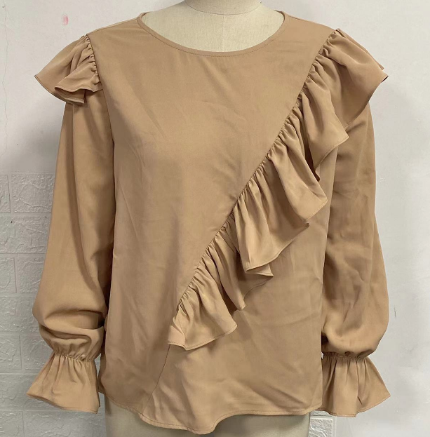 Ruffles O-Neck Blouse