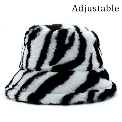 Fluffy Leopard  Bucket Hats