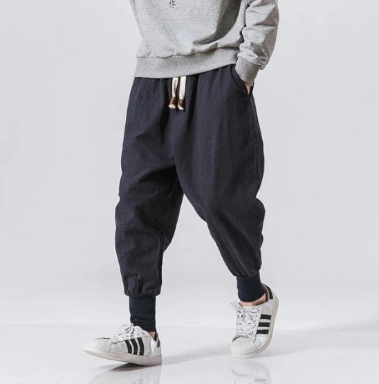 Cotton Linen Jogger Pants