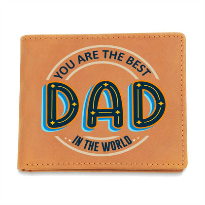 Leather Wallet - Dad The Best In The World