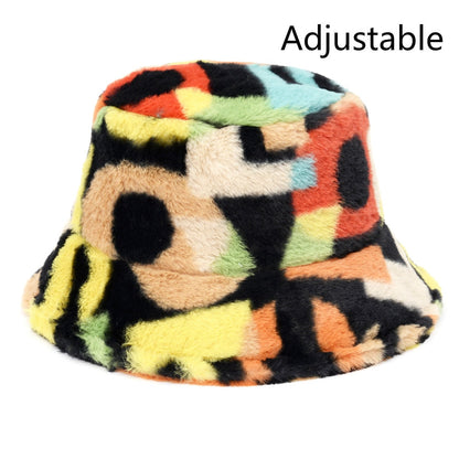 Fluffy Leopard  Bucket Hats