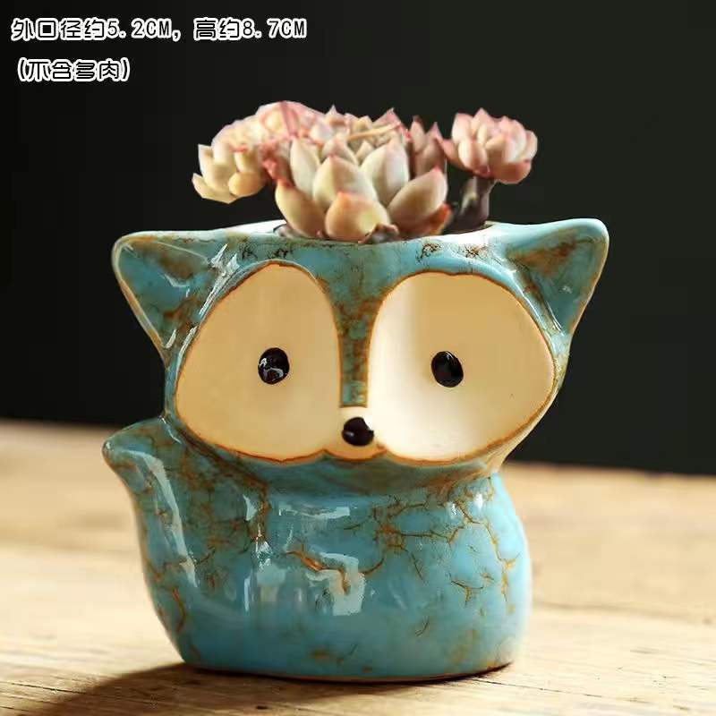 Cute Fox Style Plant Pot