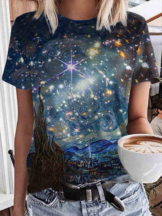 Starry Night Art Casual Tee