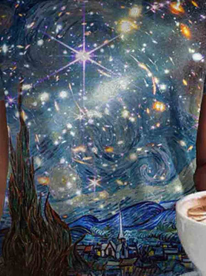 Starry Night Art Casual Tee