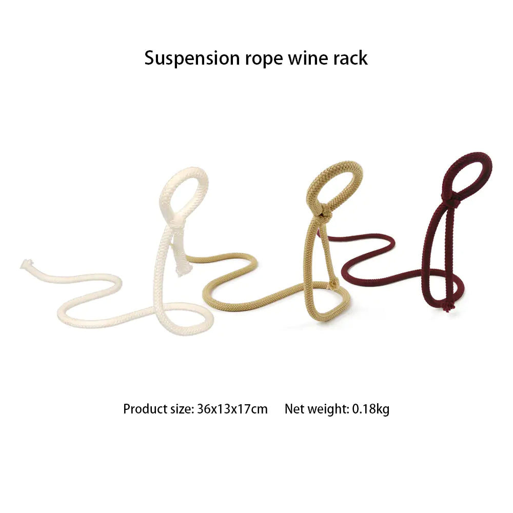 Suspended Rope Wine Holder