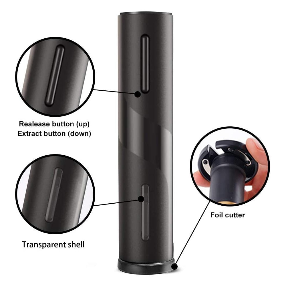 Ergonomic Rechargeable Electric Wine Bottle Opener Set