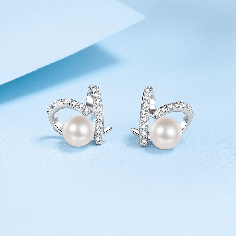 Pearl Engagement Stud Earring