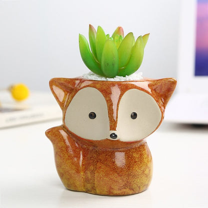 Cute Fox Style Plant Pot