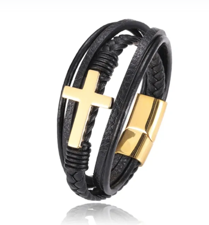 Men Cross Bracelet