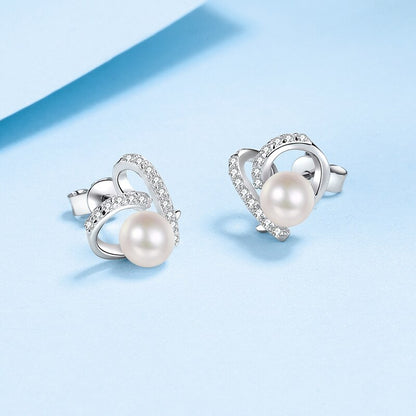 Pearl Engagement Stud Earring