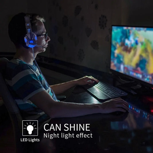 Led Light Wired Gamer Headset