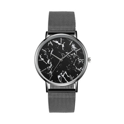 Mesh Band Marble Watch